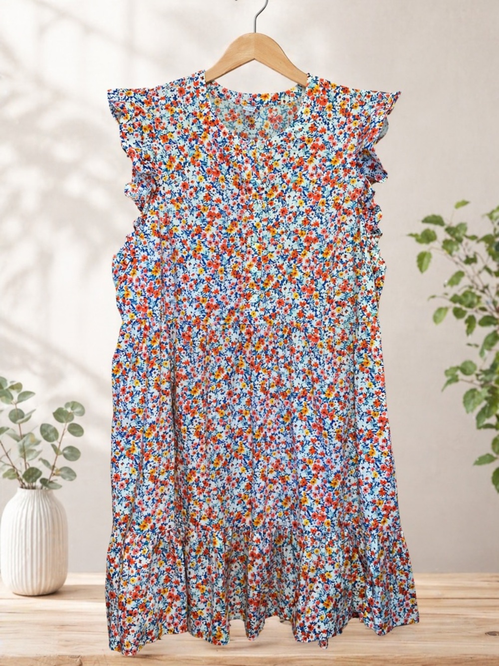 Old Navy Floral Flutter Sleeve Dress | Size XL | GUC